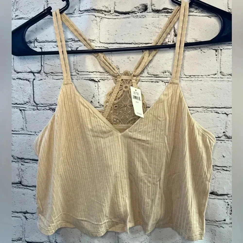 Aerie NWT Longline Racerback Bralette Lace Detail Size Medium